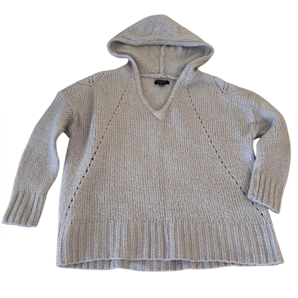 American Eagle Lavender Hooded Knit Sweater Medium